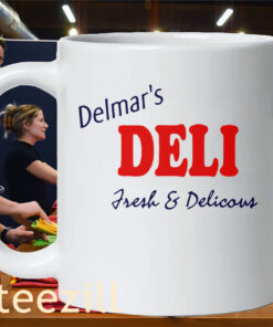 Wearing Delmar's DelI Fresh And Delicious Mug Peter Parker
