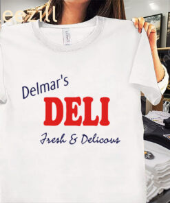Wearing Delmar's DelI Fresh And Delicious Shirt Peter Parker