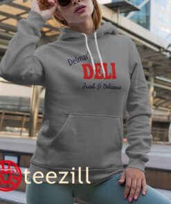 Wearing Delmar's DelI Fresh And Delicious Shirt Peter Parker Hoodies