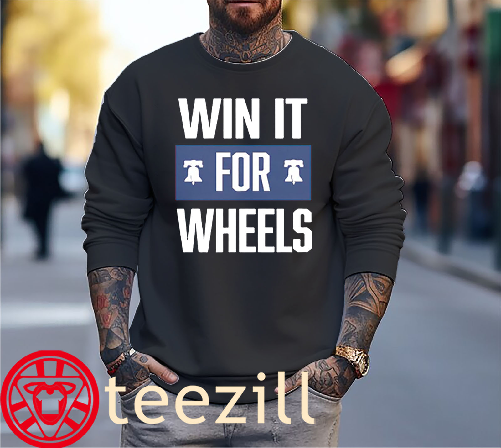 Win It for Wheels Tee Sweater
