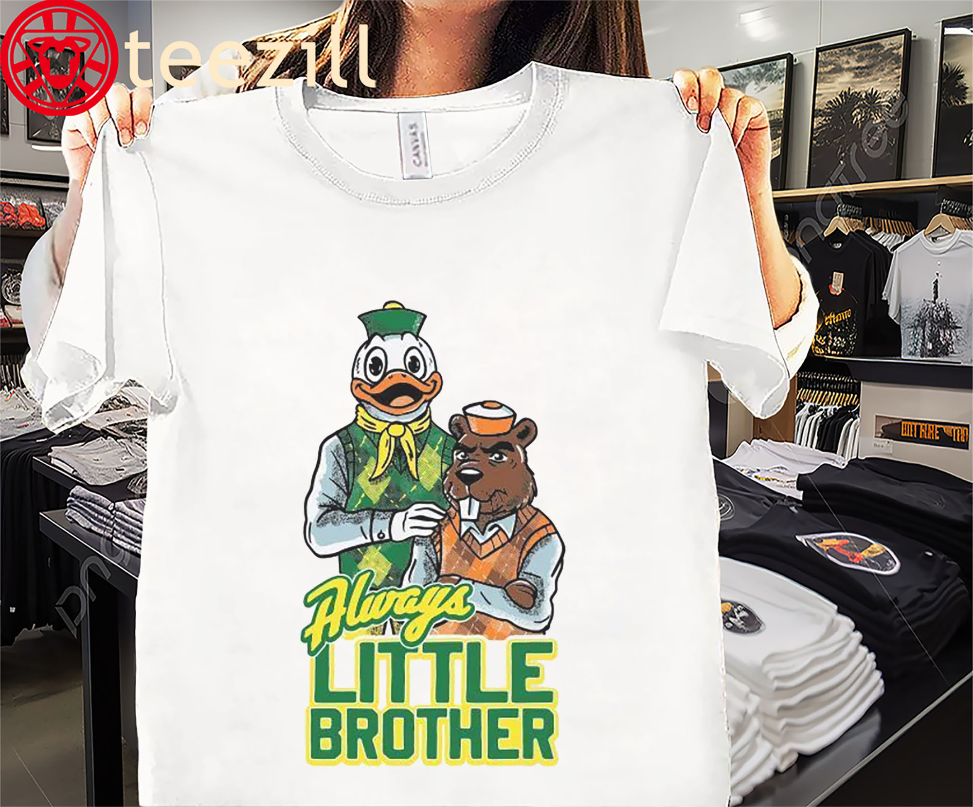 Always Little Brother Shirt Oregon Ducks And Oregon State Beavers Tshirt