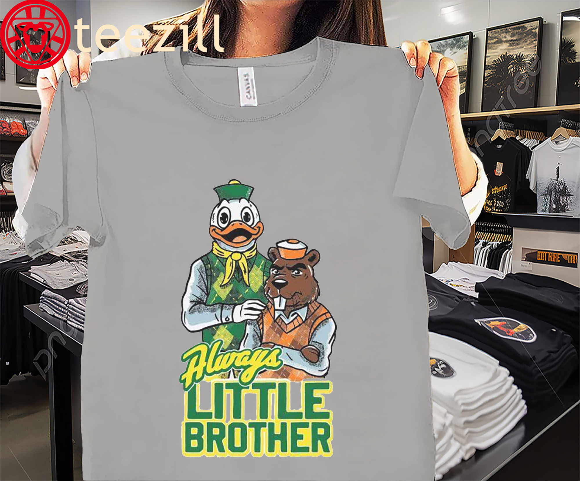 Always Little Brother Shirt Oregon Ducks And Oregon State Beavers Tshirts