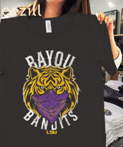LSU Football: Bayou Bandits Shirt – LSU Tigers Defense Fan Tee