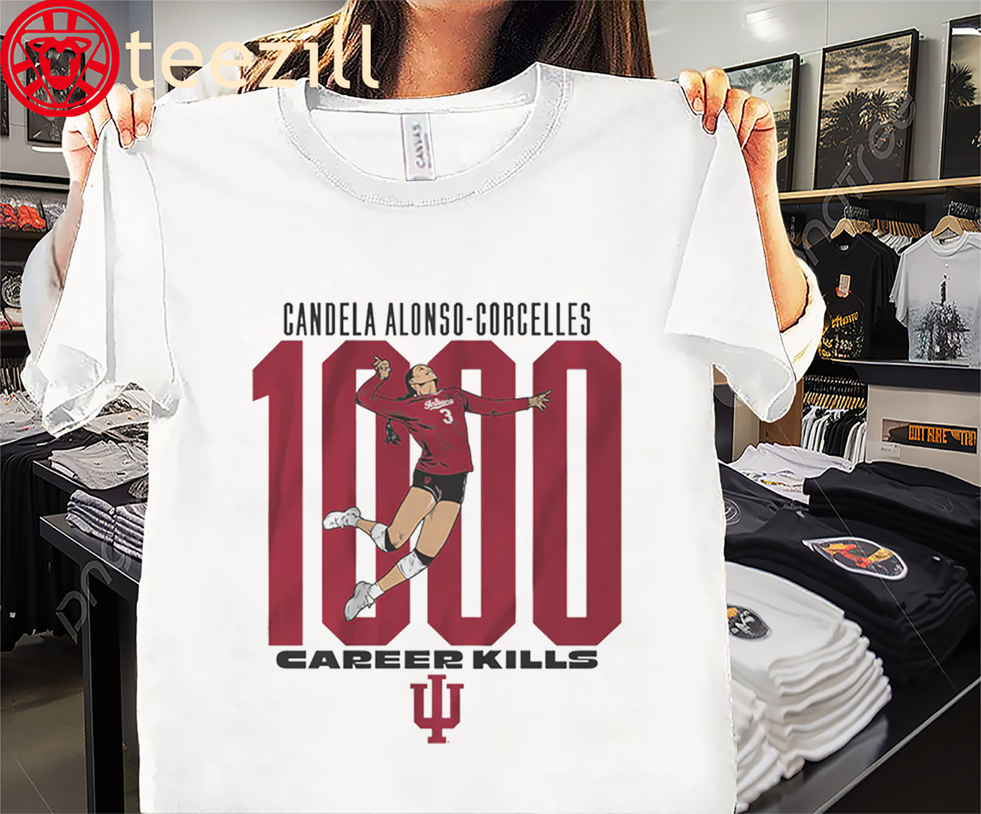Candela Alonso-Corcelles 1000 Kills-IU Volleyball Shirt