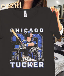 Chicago Kyle Tucker Batting Skyline Signature Shirts
