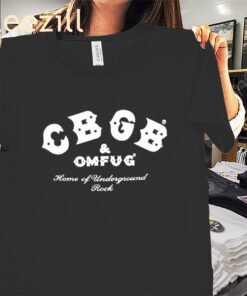 Distressed CBGB & OMFUG Logo Shirt