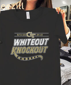 Georgia Tech Whiteout Knockout Shirt Georgia Tech Football Tee