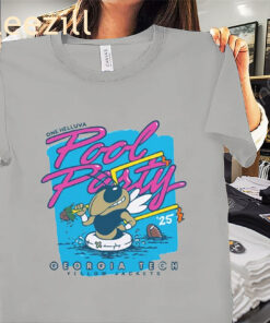 Georgia Tech Yellow Jackets One Helluva Pool Party 2025 Tee
