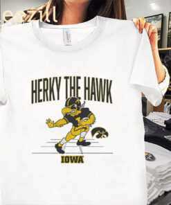 Herky The Iowa Hawkeyes Football Gridiron Mascot TShirt