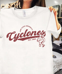 Iowa State University Cyclones Est 1858 Logo Football Shirt