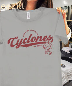 Iowa State University Cyclones Est 1858 Logo Football Shirts
