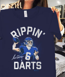 Jaxson Dart Rippin’ Darts Shirt - New York Quarterback Tee