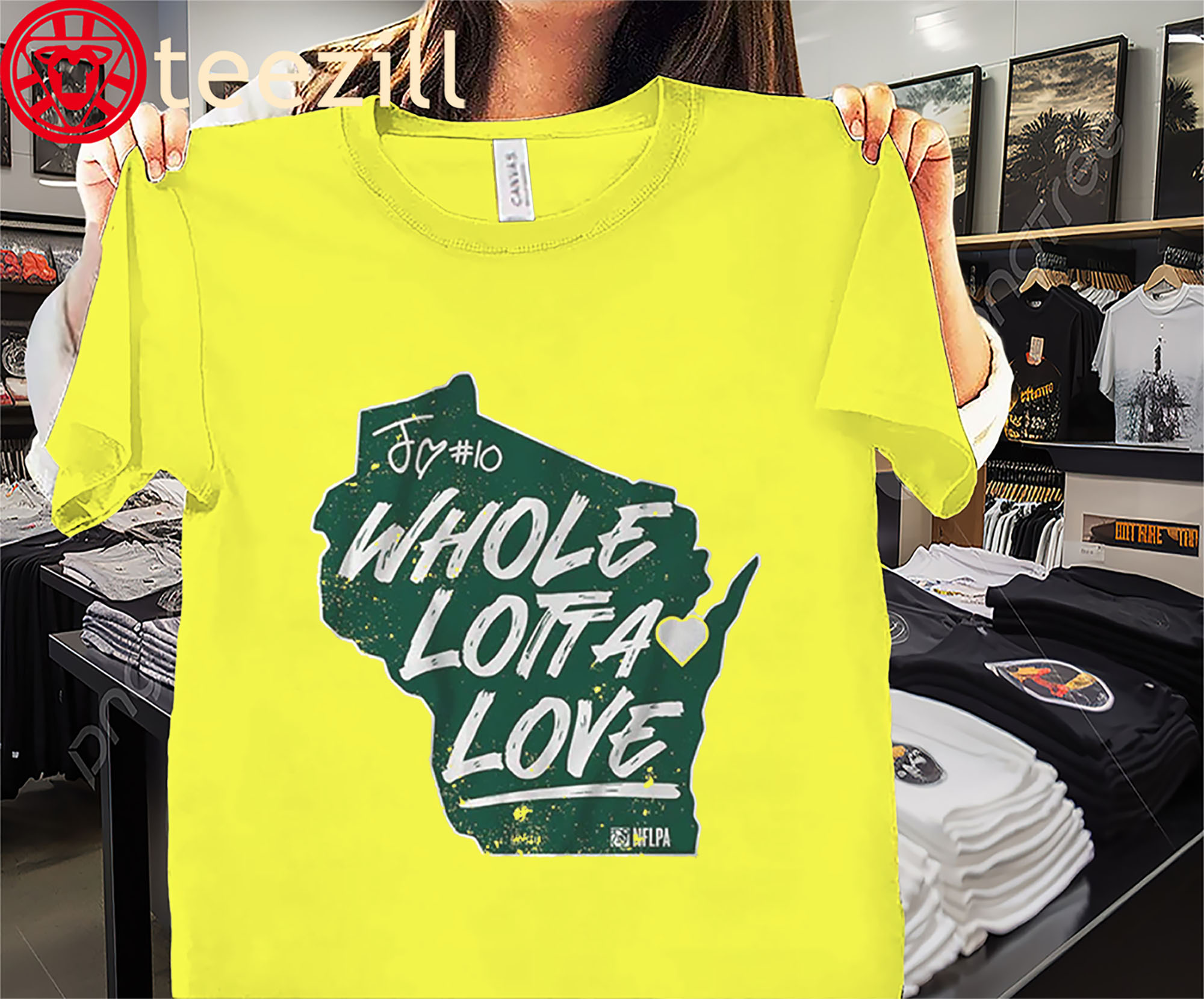 Jordan Love- Whole Lotta Love Shirt- Green Bay Football Tee