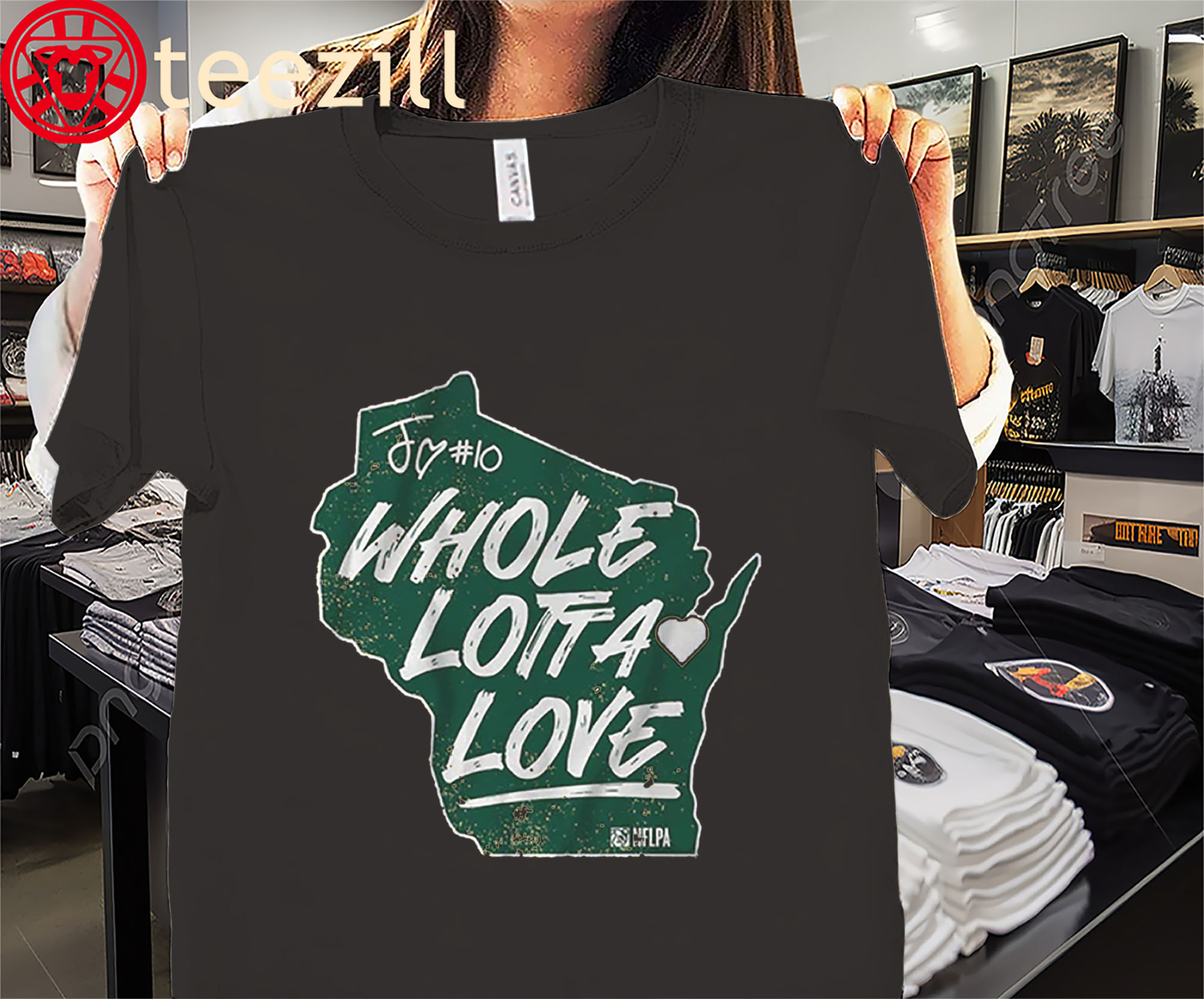 Jordan Love- Whole Lotta Love Shirt- Green Bay Football Tees