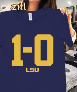 LSU Football Wearing 1-0 Tee