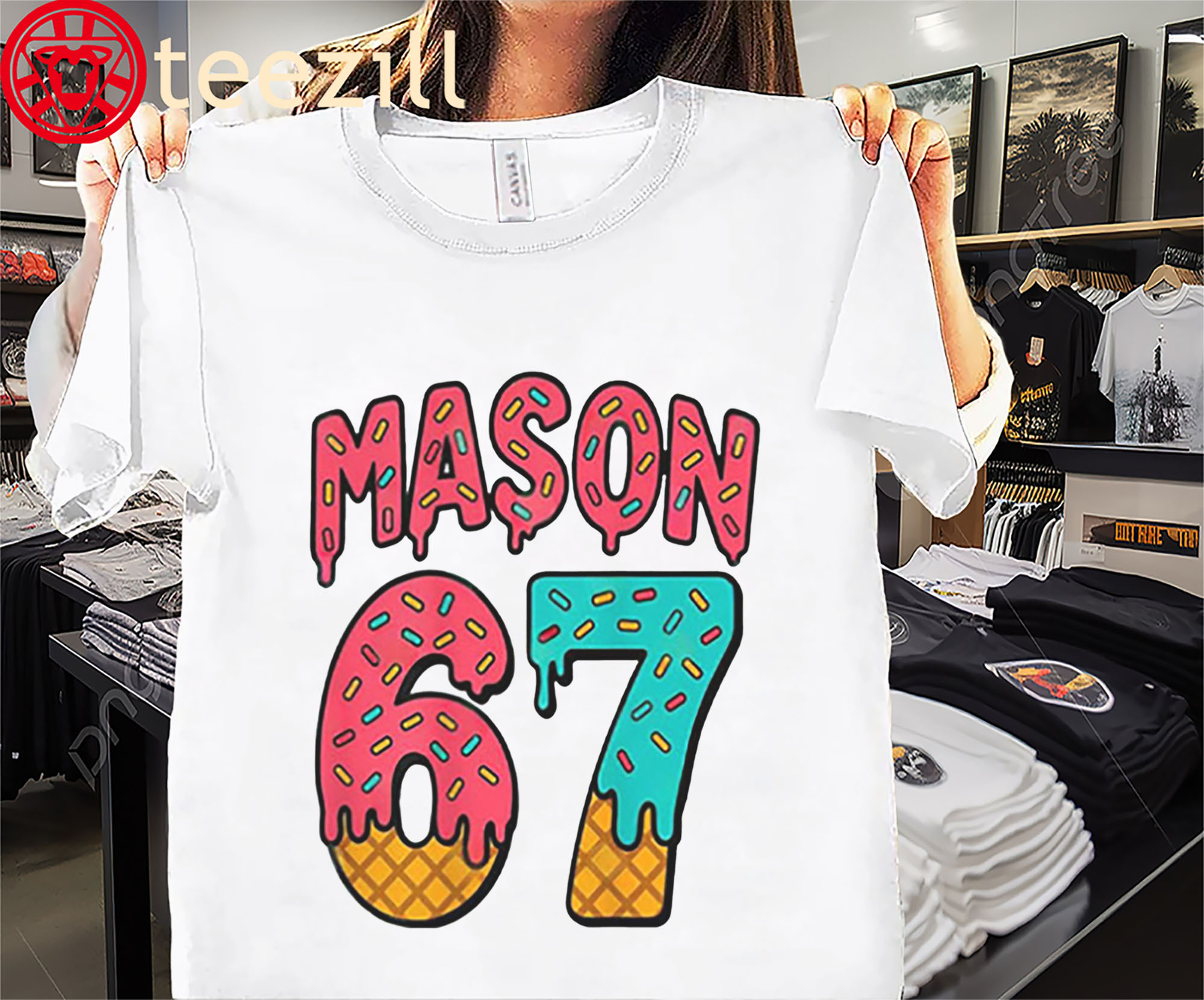 Mason 67 Tee Ice Cream Cute Meme Six Seven Shirt