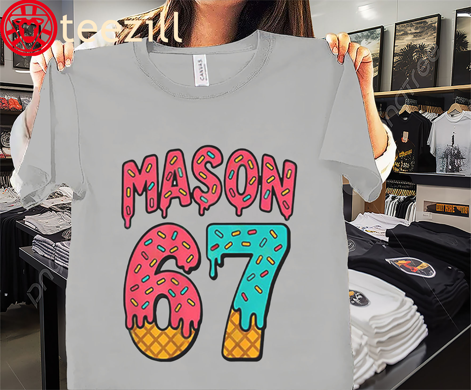 Mason 67 Tee Ice Cream Cute Meme Six Seven Shirts