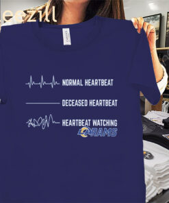 Normal Heartbeat- Deceased Heartbeat- LA Rams Heartbeat Tee
