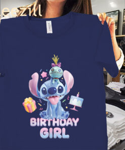 Official Disney Stitch & Scrump- Birthday Girl- Birthday Party Shirt