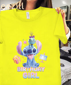 Official Disney Stitch & Scrump- Birthday Girl- Birthday Party TeeShirt