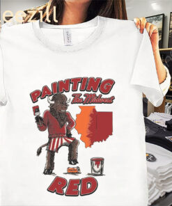 Painting The Midwest Red Illini Indiana Hoosiers Shirt