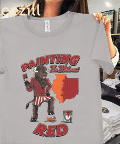 Painting The Midwest Red Illini Indiana Hoosiers Shirts