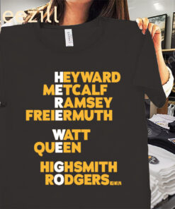 Pittsburgh Here We Go Names Shirt- Acrostic Player Design Tee