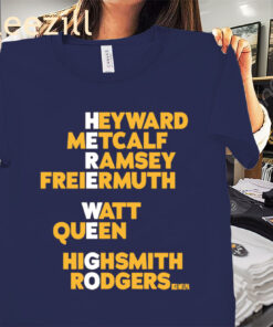 Pittsburgh Here We Go Names Shirt- Acrostic Player Design Tee Shirt