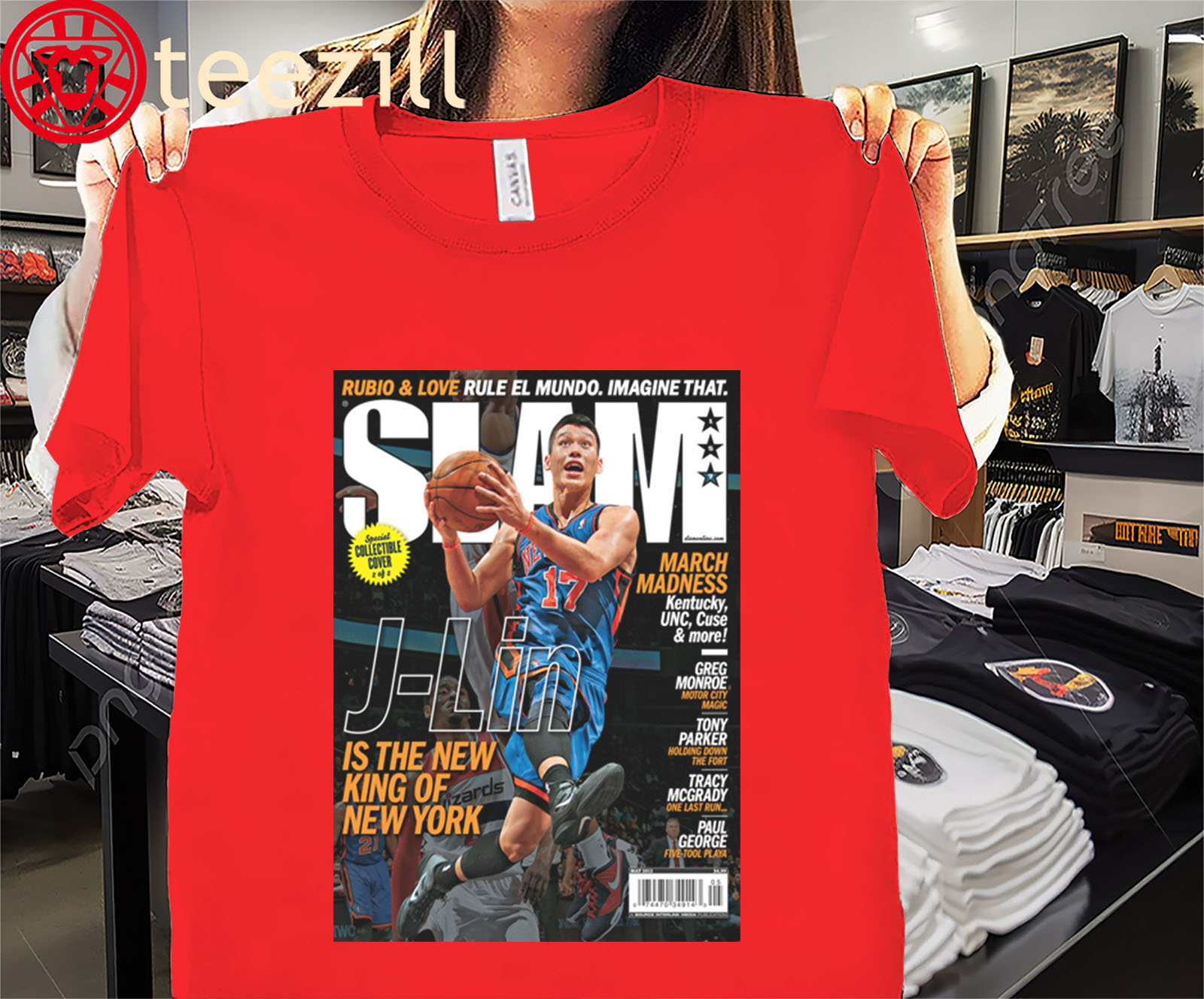 Posters Jeremy Lin Is The New King Of New York SLAM Cover 157 Tee