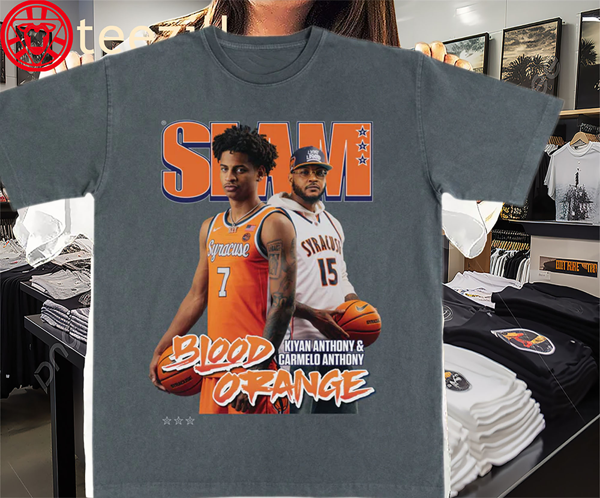 Posters Kiyan And Carmelo Anthony Slam Cover 258 Shirt Unisex