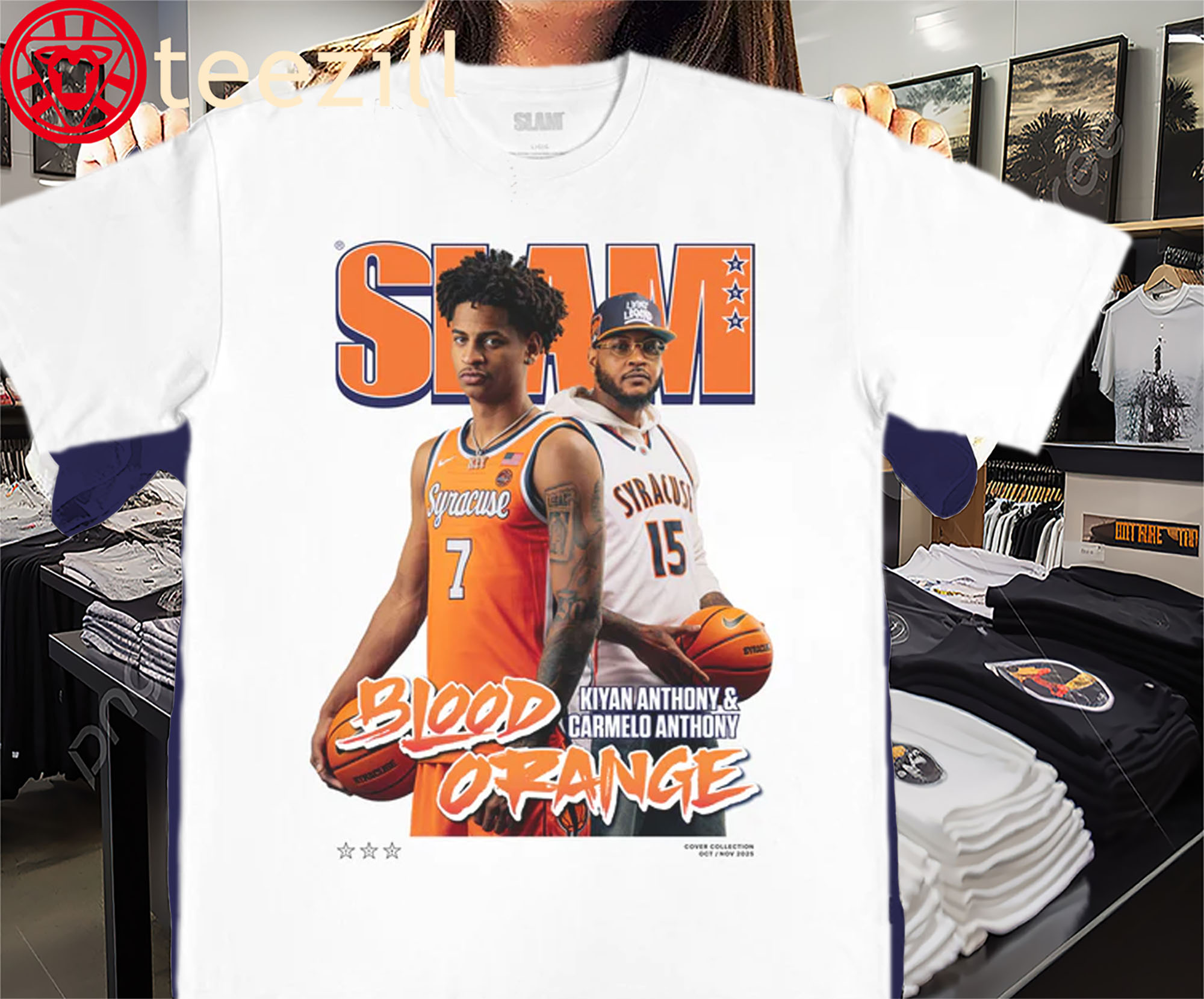 Posters Kiyan And Carmelo Anthony Slam Cover 258 Shirt