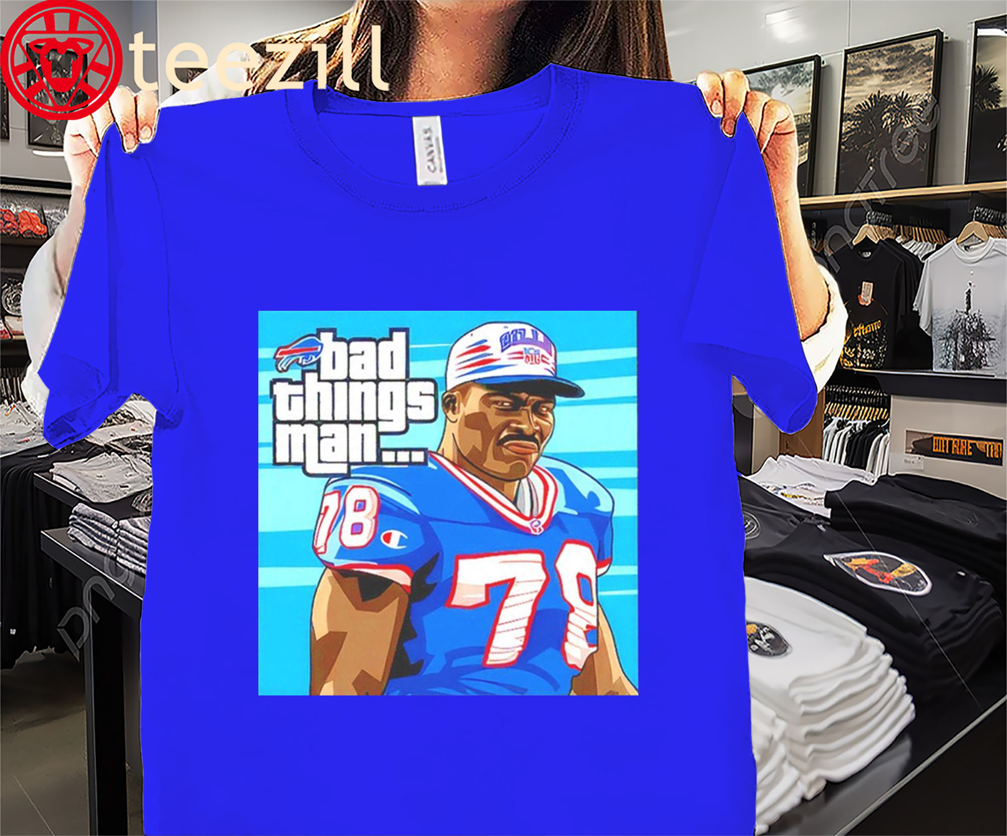 Posters Official Buffalo Bills Bruce Smith Bad Things Man Shirt