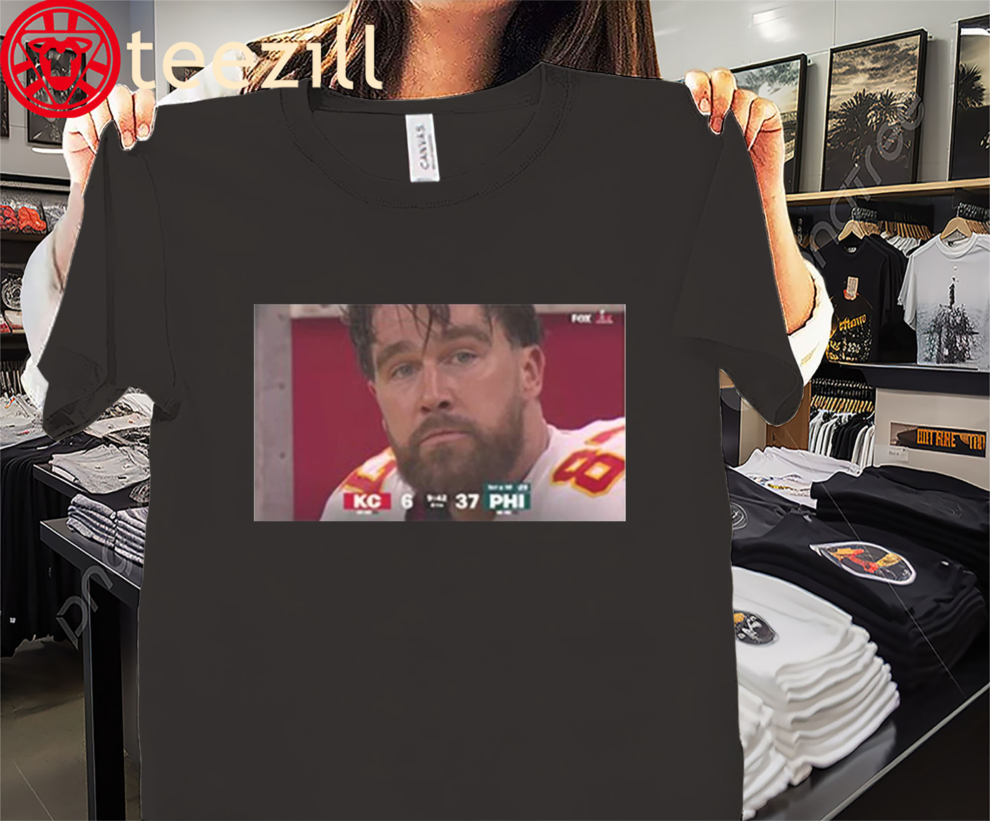 Posters Official Kelce's Face In That Loss Shirt