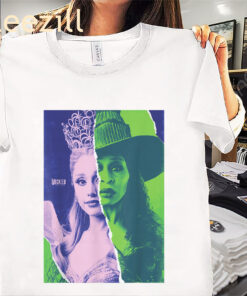 Posters Wicked For Good Glinda and Elphaba Split Portrait Shirts