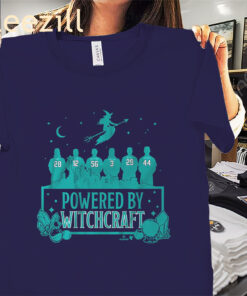 Powered by Witchcraft Funny Halloween Seattle Baseball Shirts