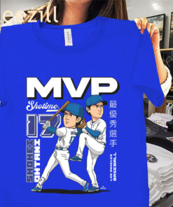 Shohei Ohtani Dual-Threat MVP T-Shirt- Los Angele Dodgers Tee