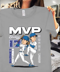 Shohei Ohtani Dual-Threat MVP T-Shirt- Los Angele Dodgers Tees