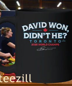 David Won Didn't He Mug Toronto World Champ Tee