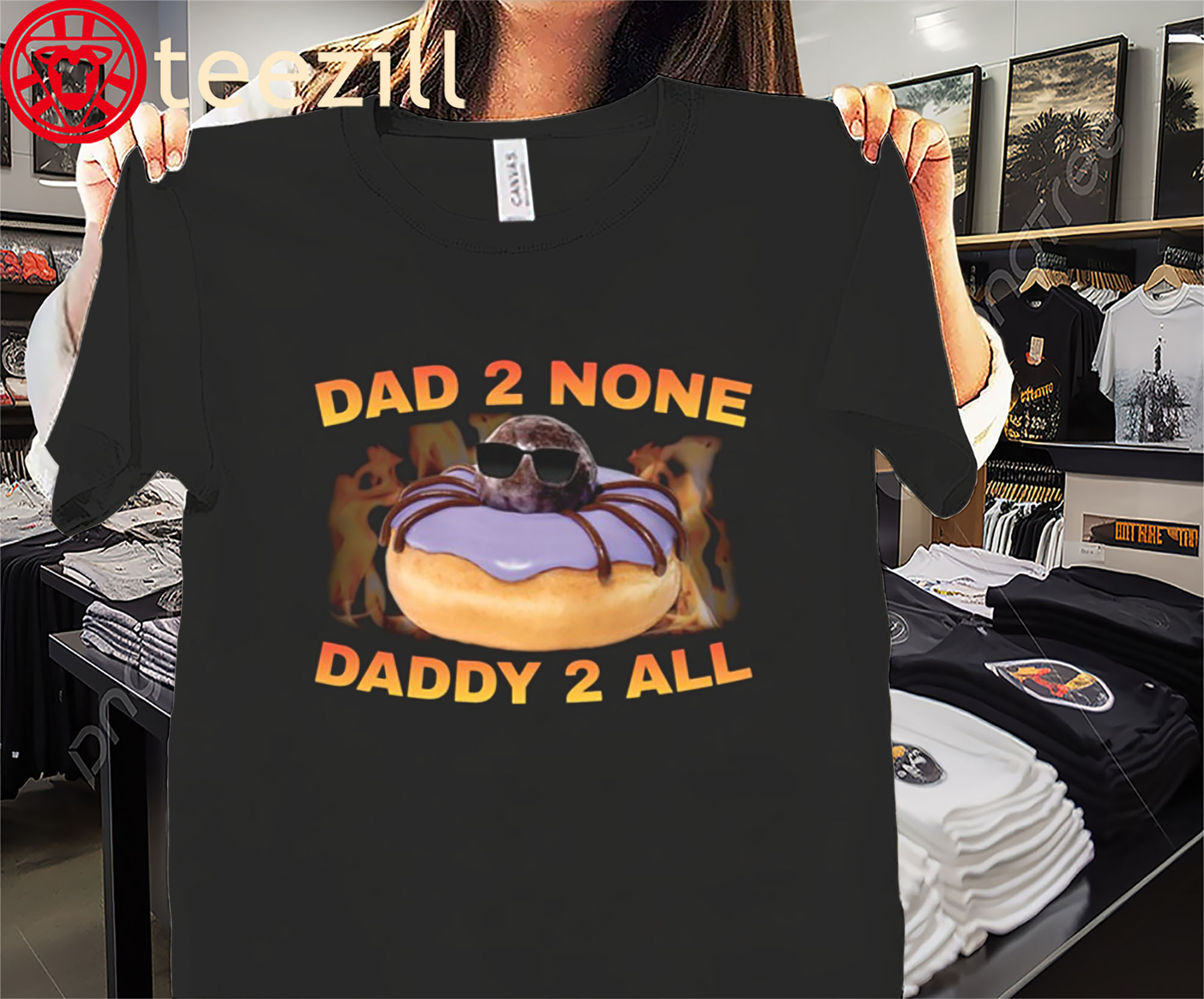 Dunkin Spidey- Dad 2 None- Daddy 2 All Shirt Superhero Dad Tee