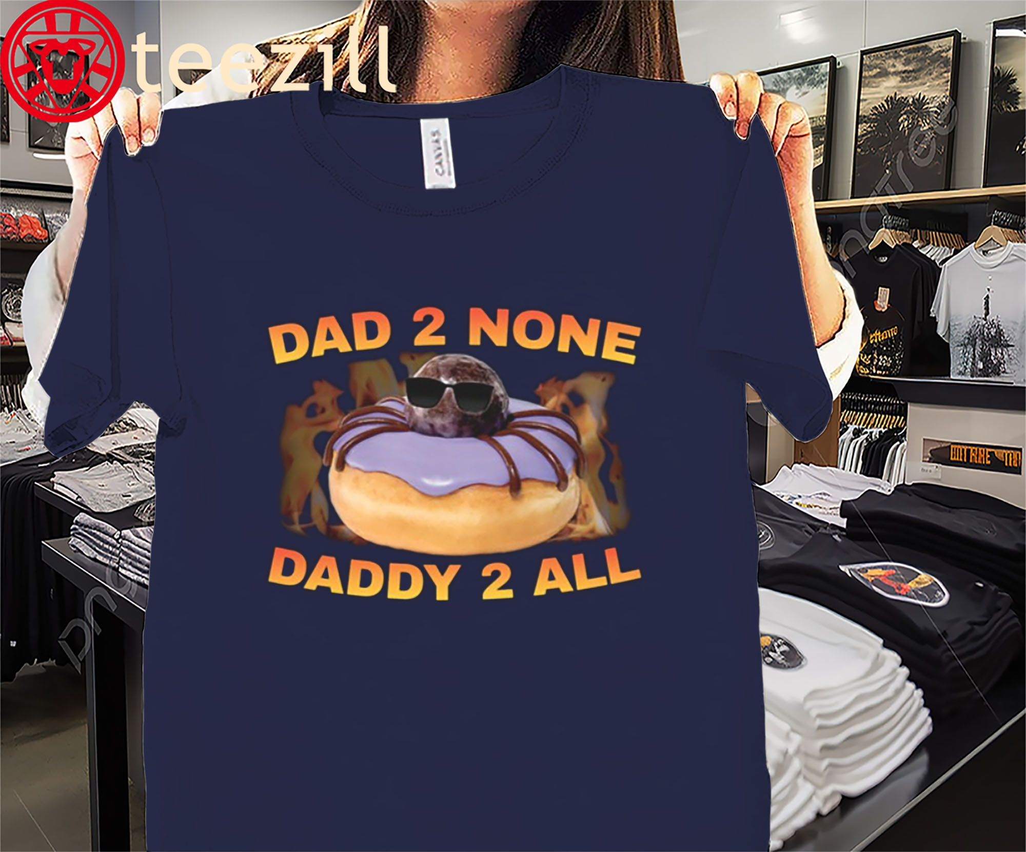 Dunkin Spidey- Dad 2 None- Daddy 2 All Shirt Superhero Dad Tees