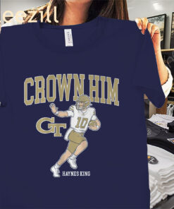 Georgia Haynes King Crown Him Shirt Georgia Tech Football Tee