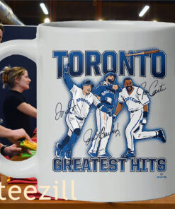 Greatest Hits Shirt Joe Carter, Jose Bautista & George Springer Mug