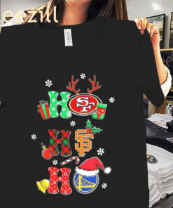 Ho Ho Ho Chirstmas Logo San Francisco 49ERS Giants Golden State Shirts
