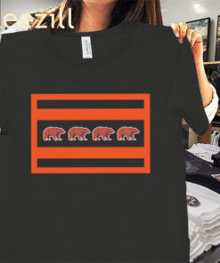 Hoge and Jahns Flag Chicago Bears Football Tee Shirt