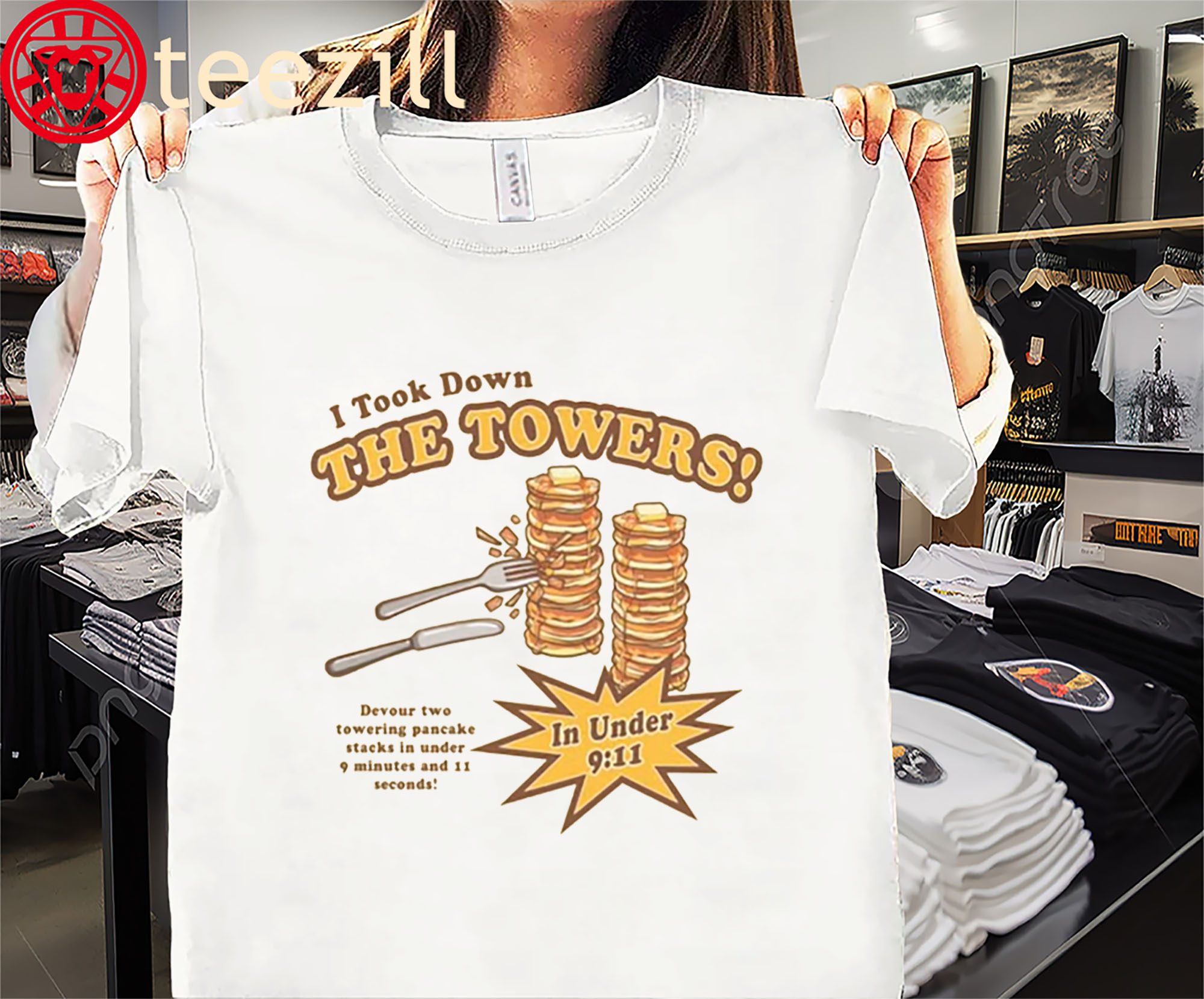 I Took Down The Towers Pancake Challenge With Funny Shirts