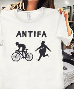 Jesse Duquette Antifa Biker Shirt Antifa ICE TShirt