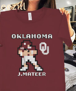 Alternative view of Oklahoma Football: John Mateer Style Retro Baller Shirt