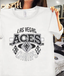 Las Vegas Aces Homage Gray 2025 WNBA Finals Champions Shirt – Logo Champs Tee