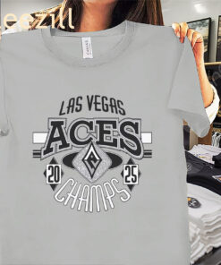 Las Vegas Aces Homage Gray 2025 WNBA Finals Champions Shirt – Logo Champs Tees