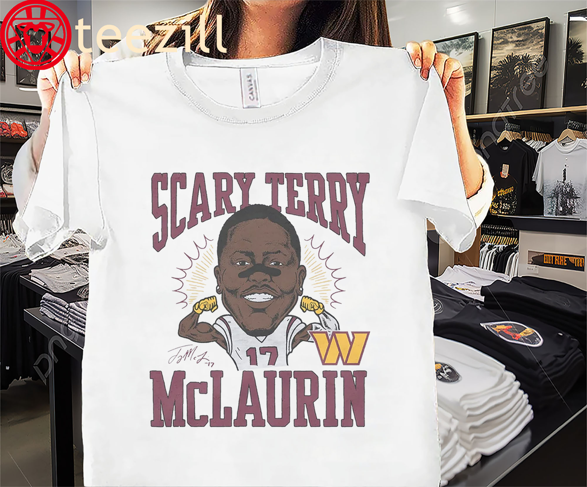 Legend Terry McLaurin Of Washington Commanders Signature Shirt